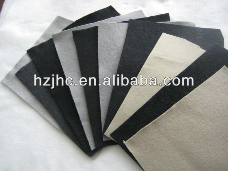 Needle punched/spunbond polyester nonwoven road construction geotextile fabric