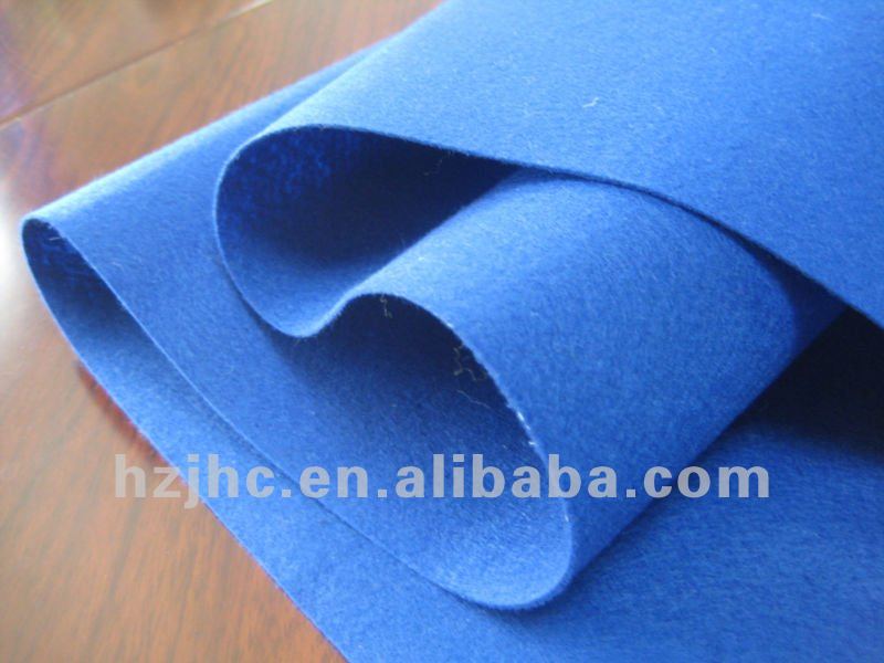Laminated PE / PVC film backing polyester non-woven felt floor mat fabric