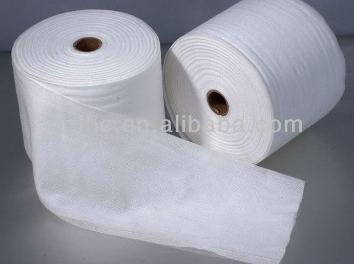 Alibaba China White Plain Spunlace Non Woven Fabric Roll